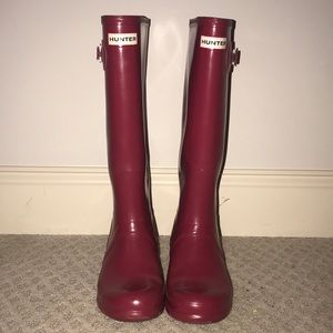 Raspberry Hunter Rain boots